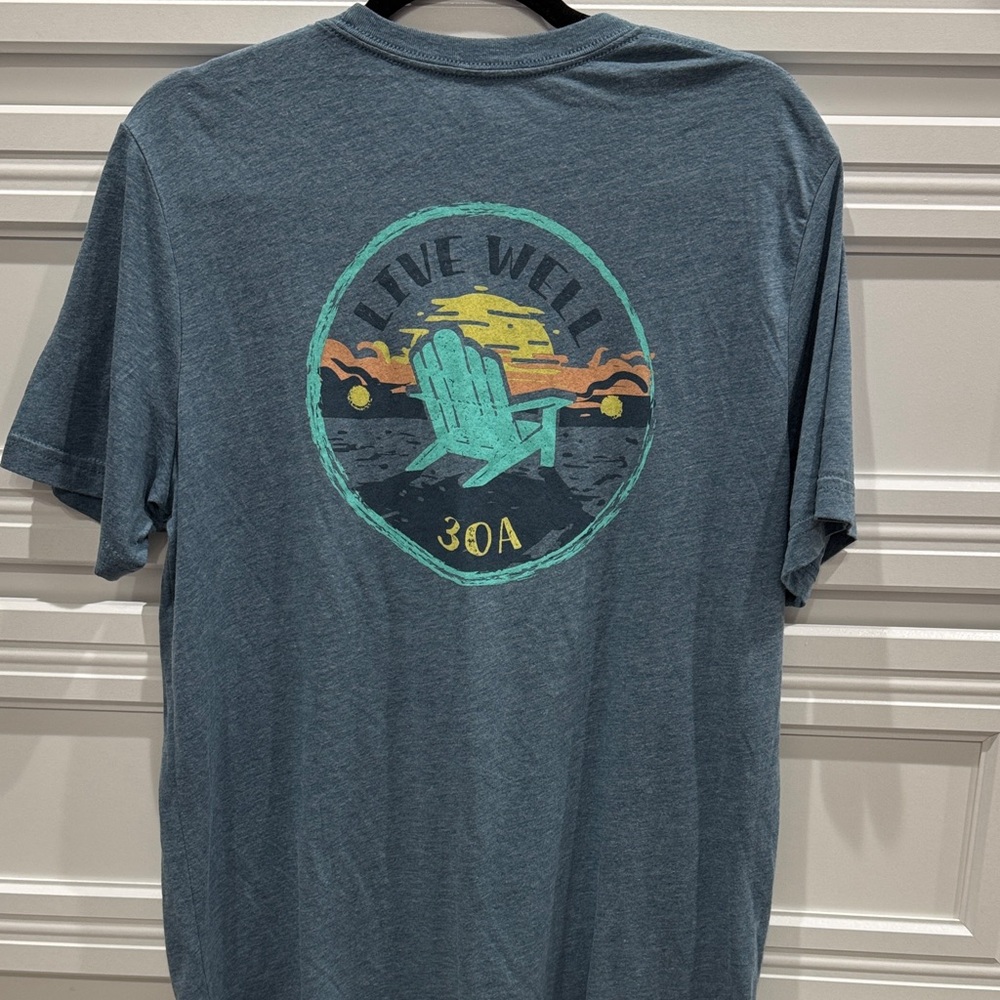 Live Well 30A Florida Logo Graphic Tee